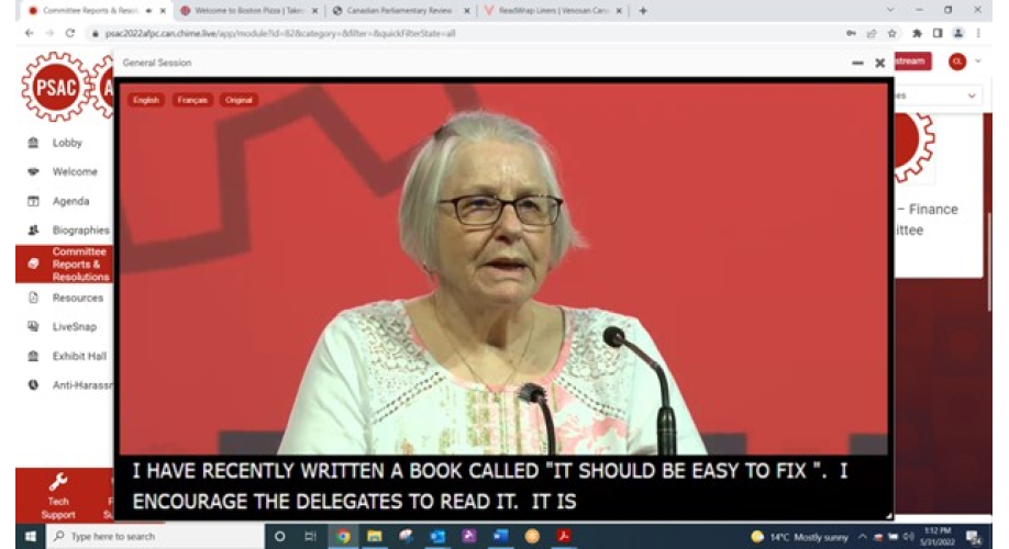 image of labour activist and author Bonnie Robichaud